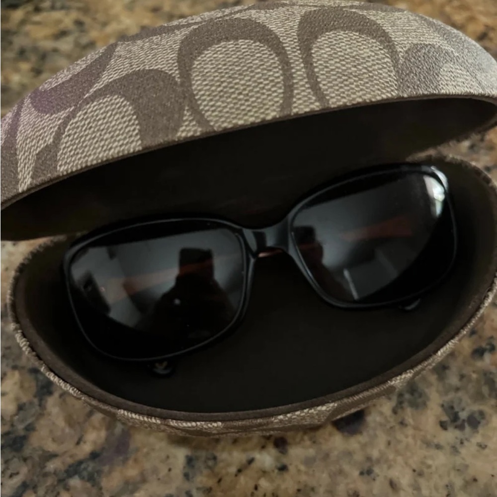Designer Coach Brown Sunglasses with Case